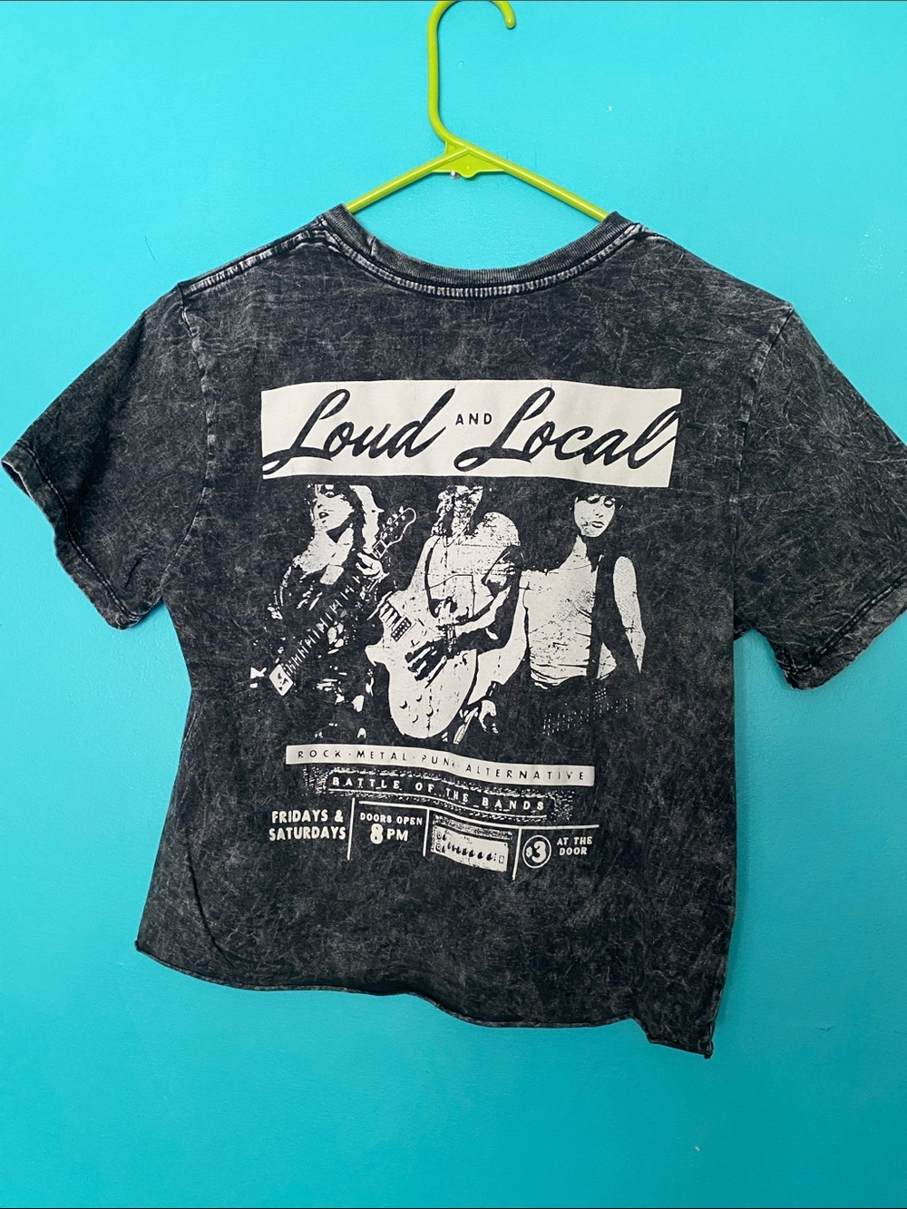 Loud & Local Band Crop tee XS